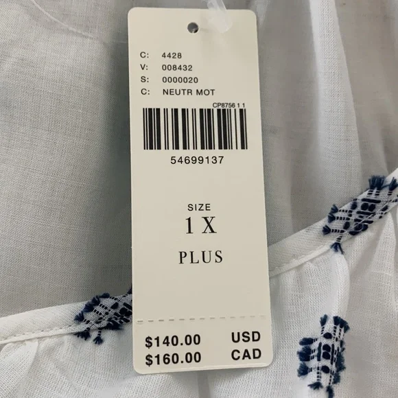 Anthropologie Marcie Textured Tunic Print Dress sz 1X NWT - Picture 12 of 15